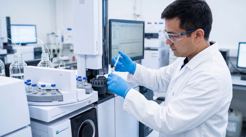 Modern analytical instrument in the laboratory